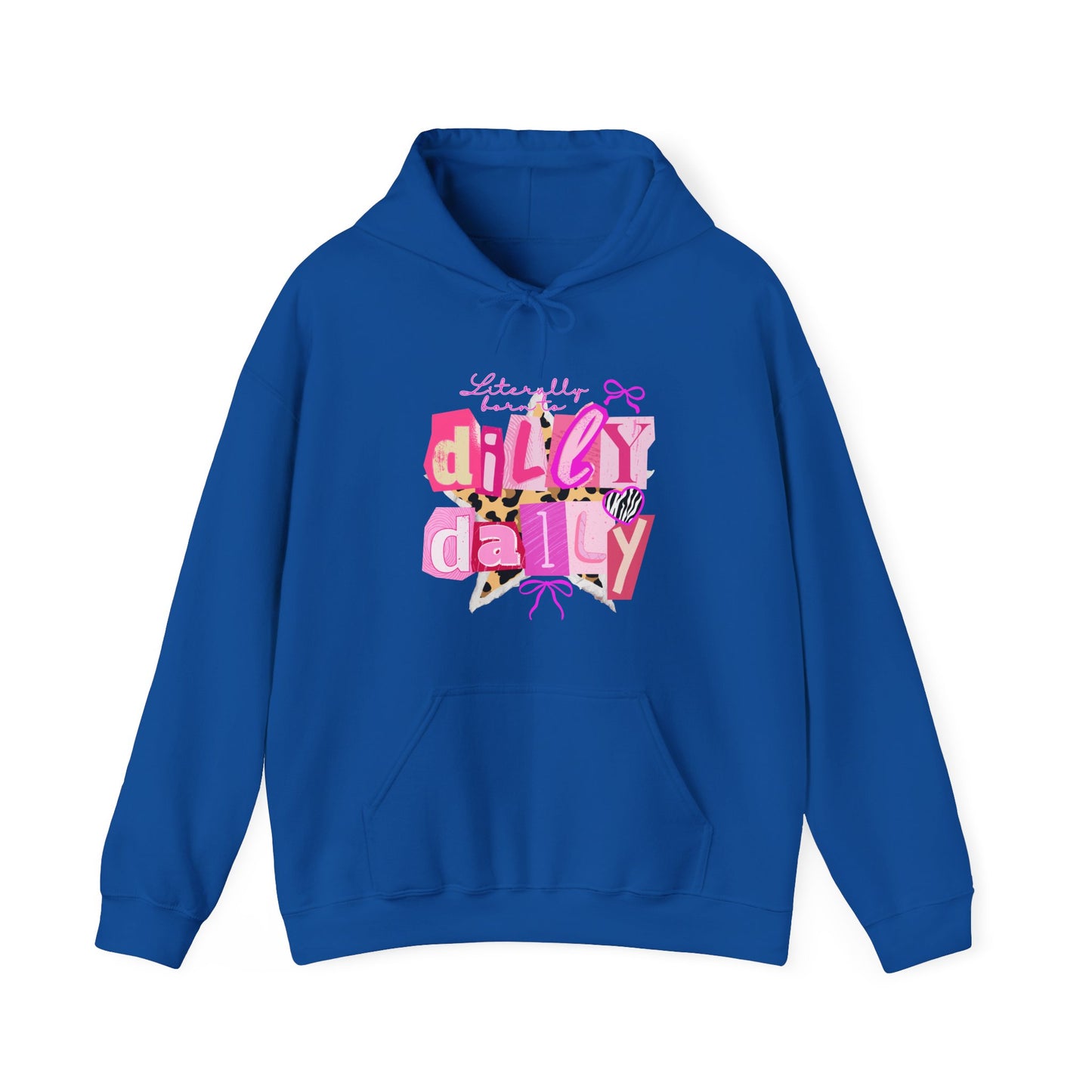 “Daily Gal” Pink Retro Hoodie – Cute Aesthetic Graphic Sweatshirt