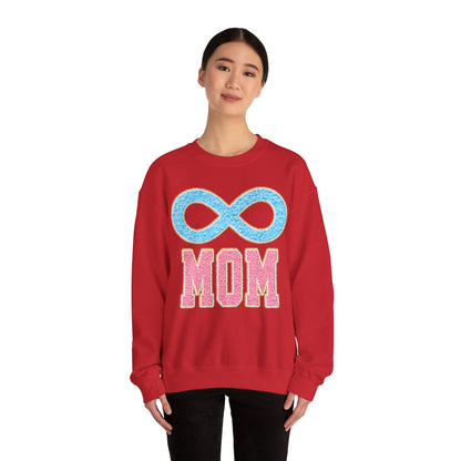 mom blue infinity Unisex Heavy Blend™ Crewneck Sweatshirt