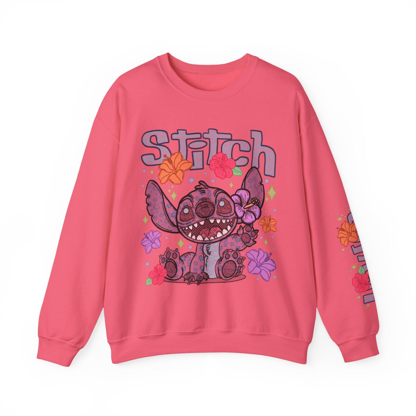 Lace floral stitch Crewneck Sweatshirt