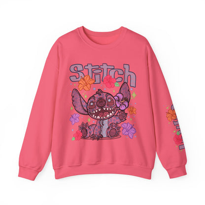 Lace floral stitch Crewneck Sweatshirt