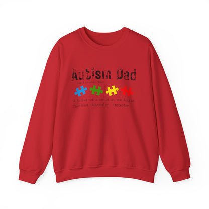 define autism dad Unisex Heavy Blend™ Crewneck Sweatshirt