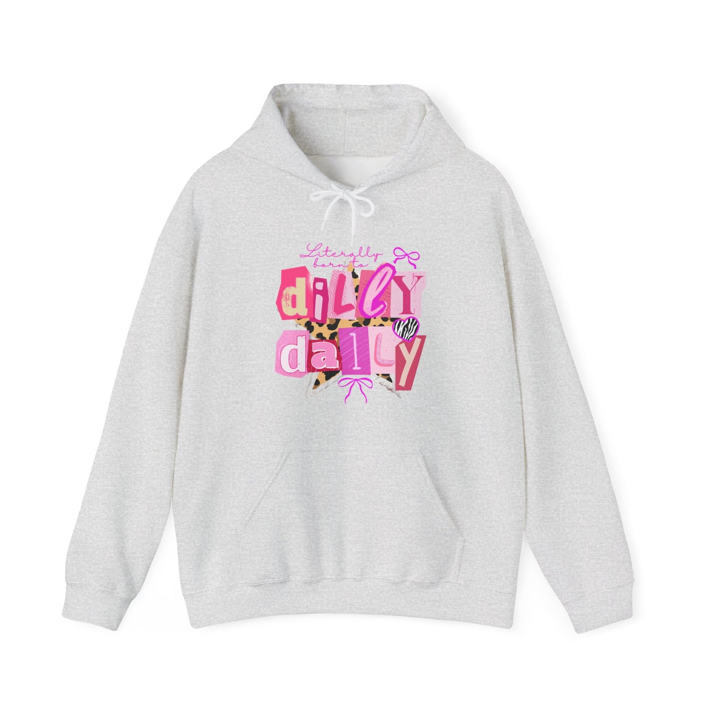 “Daily Gal” Pink Retro Hoodie – Cute Aesthetic Graphic Sweatshirt