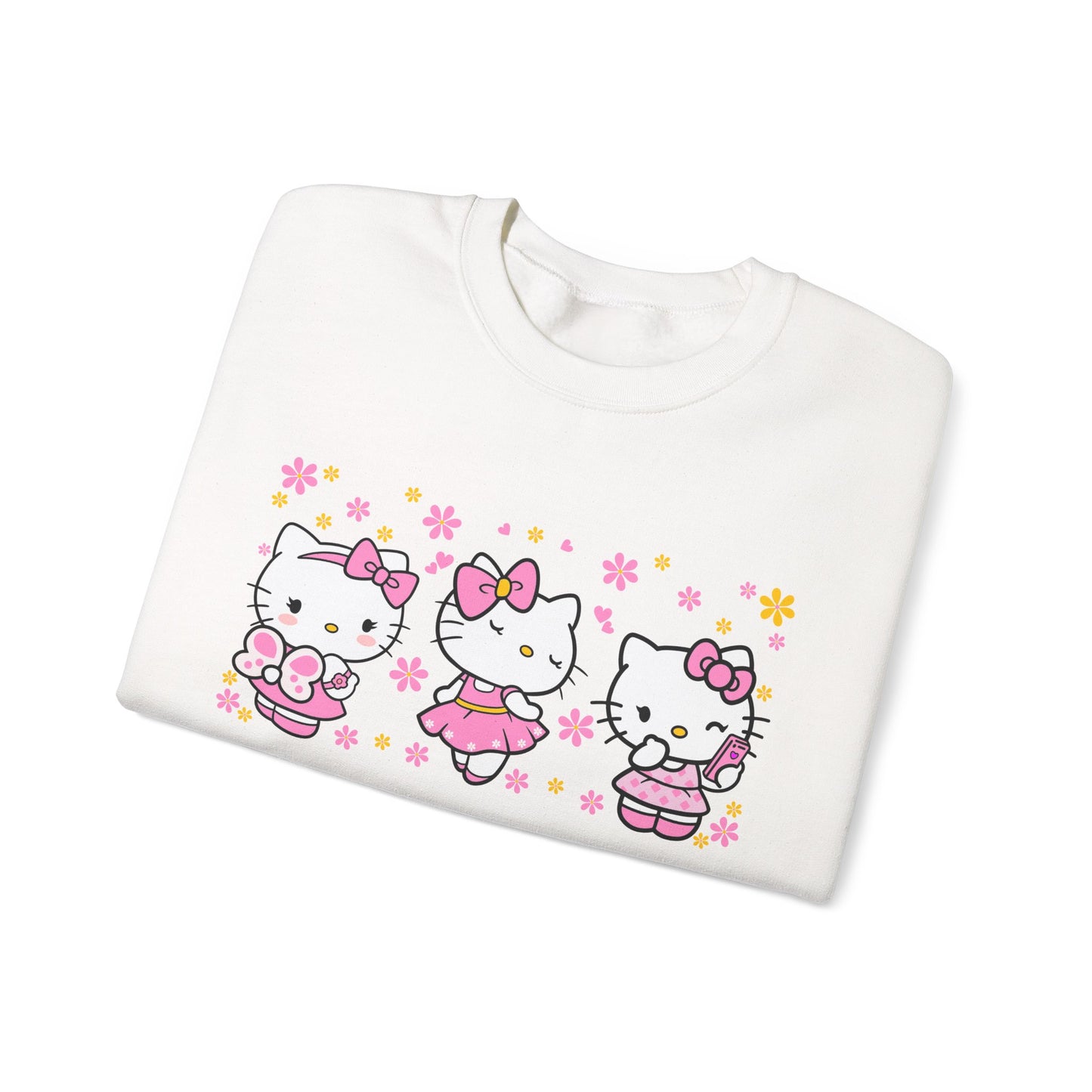 Hello Kitty Trio Pink Ballerina Crewneck Sweatshirt