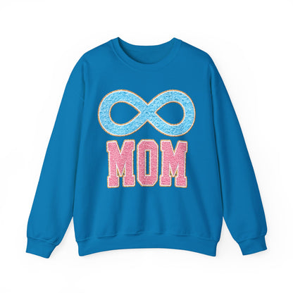 mom blue infinity Unisex Heavy Blend™ Crewneck Sweatshirt