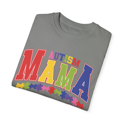 proudly autism mama Unisex Garment-Dyed T-shirt