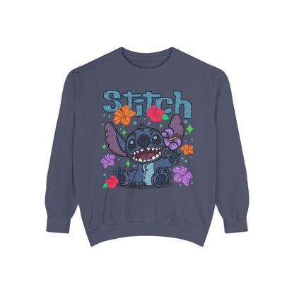 Stitch lace floral Graphic Sweatshirt