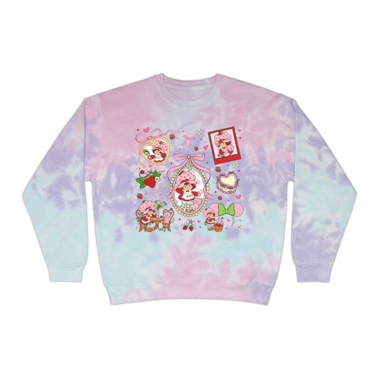 Strawberry shortcake Pastel Tie-dye sweater