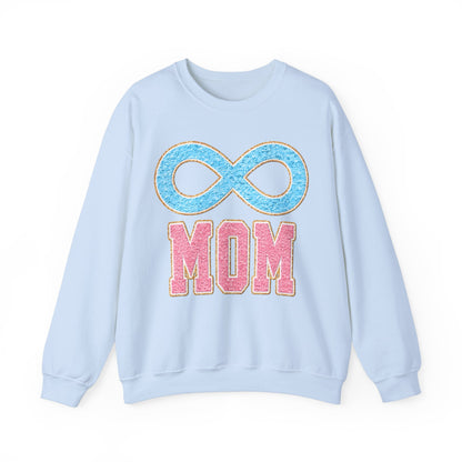 mom blue infinity Unisex Heavy Blend™ Crewneck Sweatshirt