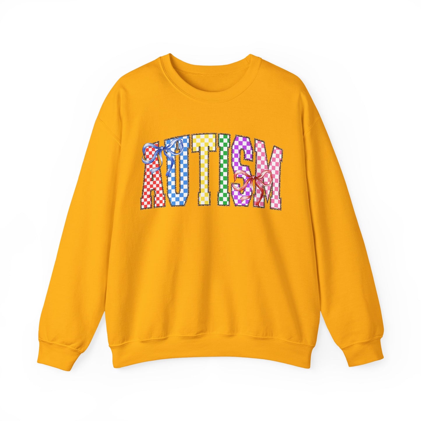 Autism Puzzle Pattern Crewneck Sweatshirt — Colorful Autism Awareness Pullover
