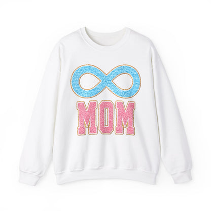 mom blue infinity Unisex Heavy Blend™ Crewneck Sweatshirt