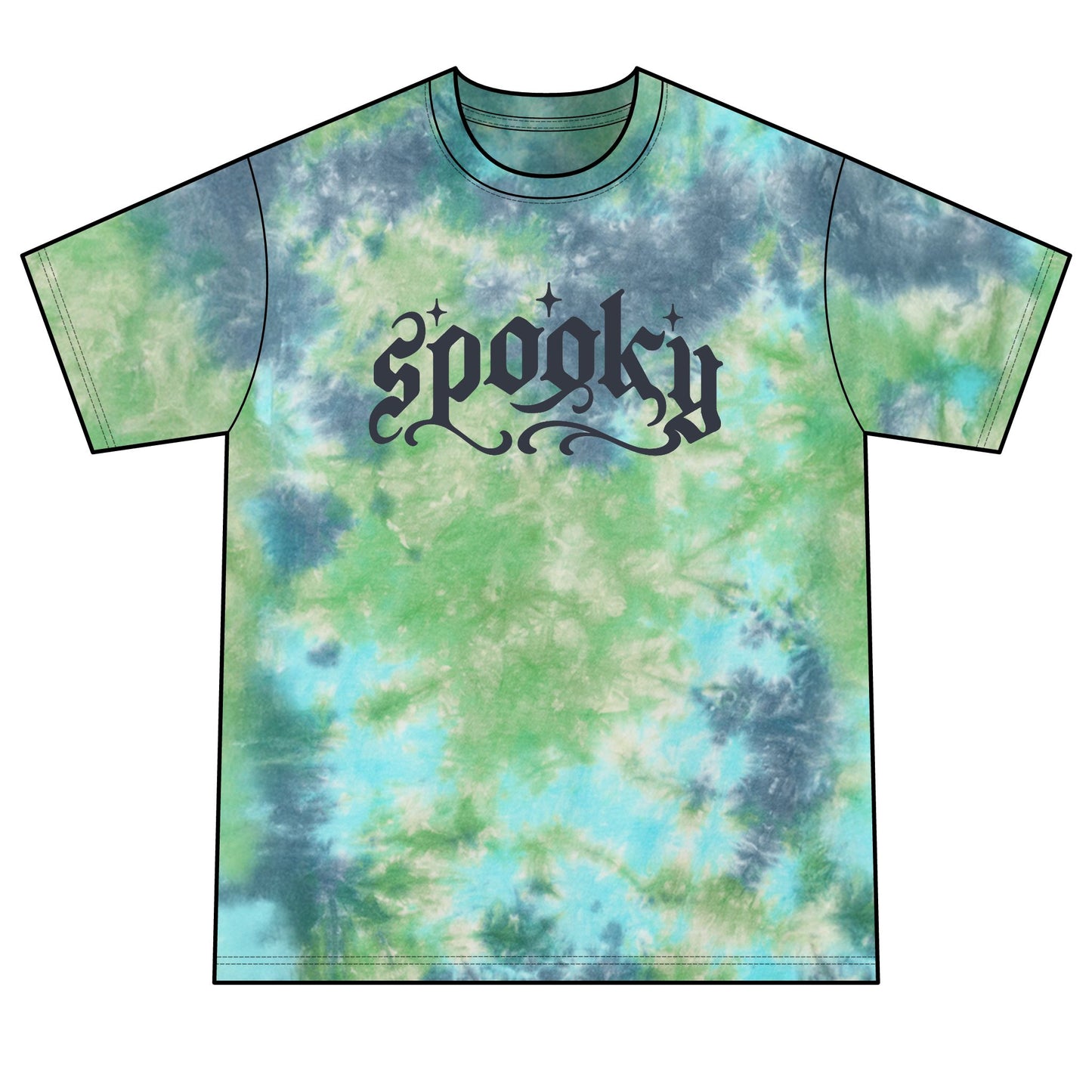 Spooky Unisex Crystal Tie-Dye Tee
