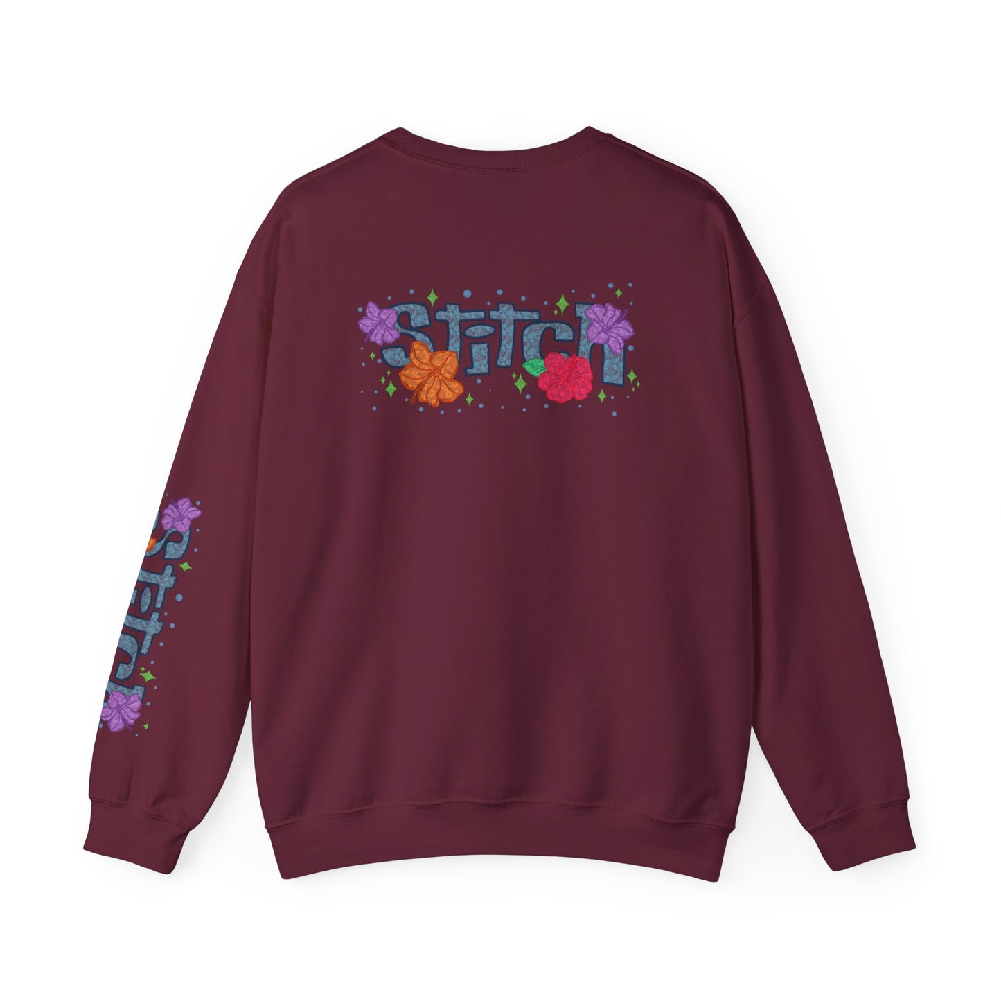 Lace floral stitch Crewneck Sweatshirt