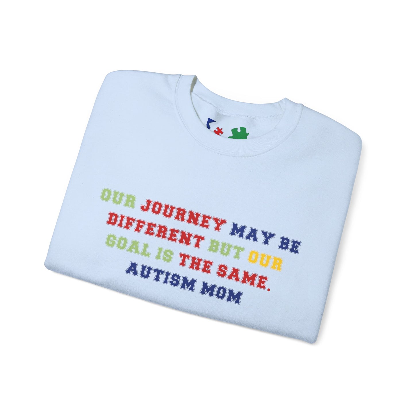 same goal autism mom Unisex Heavy Blend™ Crewneck Sweatshirt