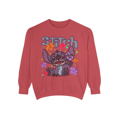Stitch lace floral Graphic Sweatshirt