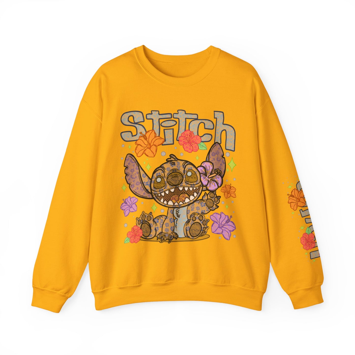 Lace floral stitch Crewneck Sweatshirt