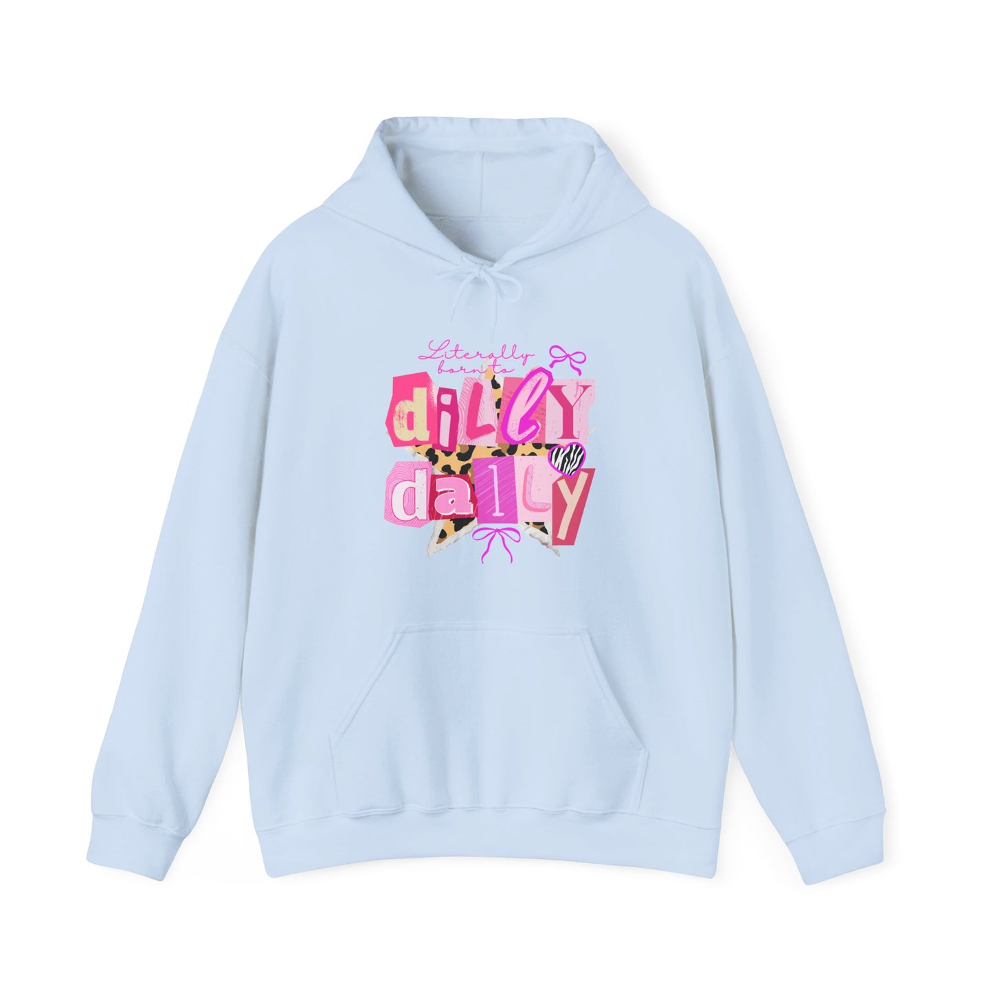 “Daily Gal” Pink Retro Hoodie – Cute Aesthetic Graphic Sweatshirt
