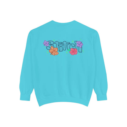 Stitch lace floral Graphic Sweatshirt