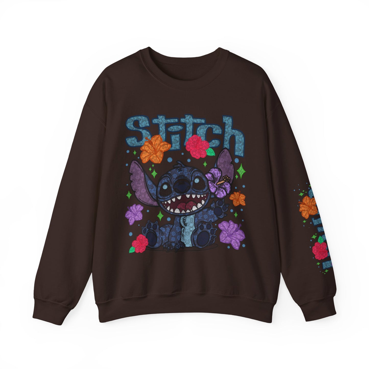 Lace floral stitch Crewneck Sweatshirt