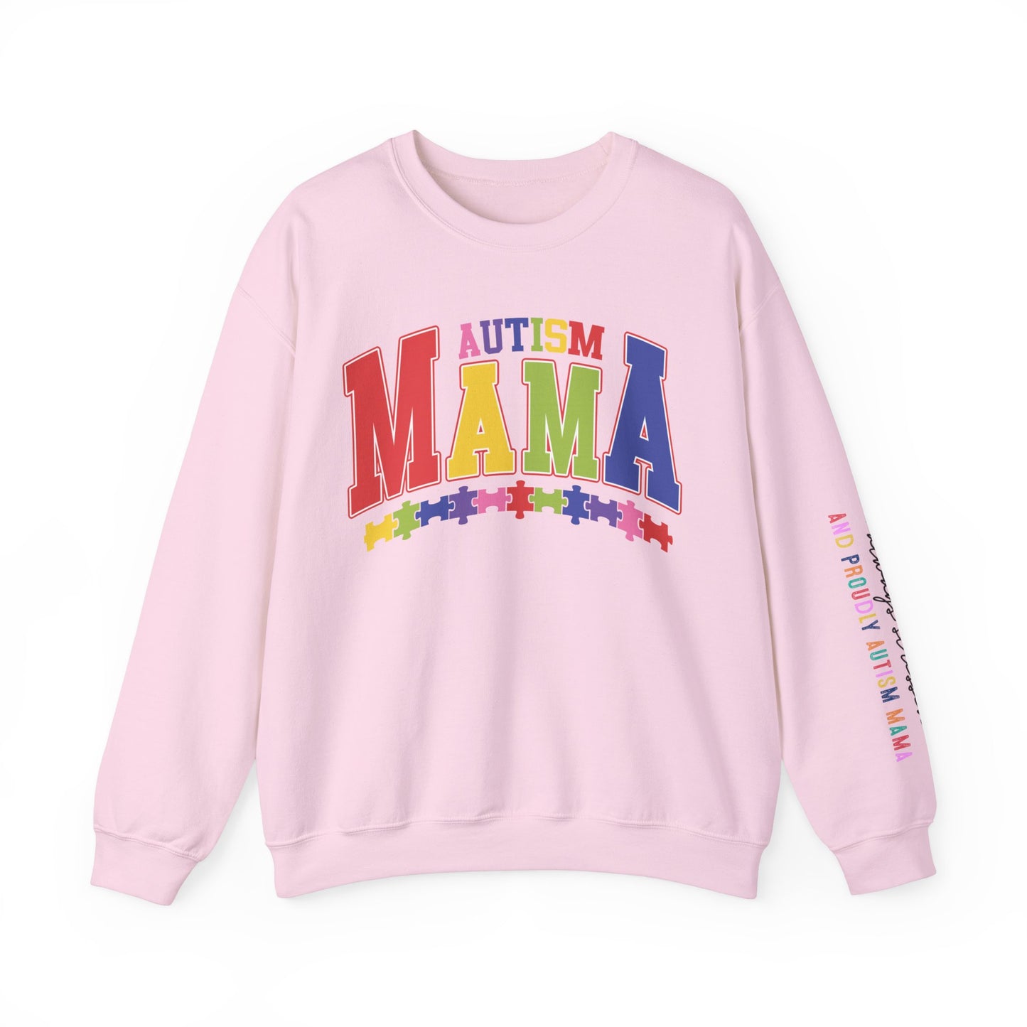 proudly autism mama Unisex Heavy Blend™ Crewneck Sweatshirt