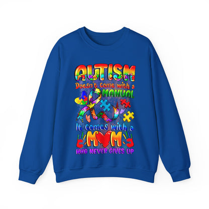 autism moms don't give up Unisex Heavy Blend™ Crewneck Sweatshirt