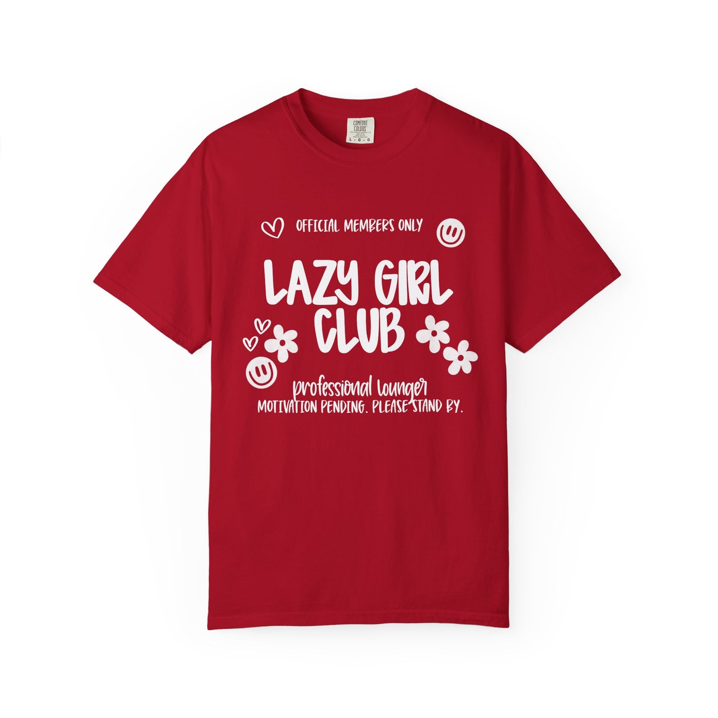 Lazy Girl Club T-Shirt — 'Official Members Only' Cute Graphic Tee