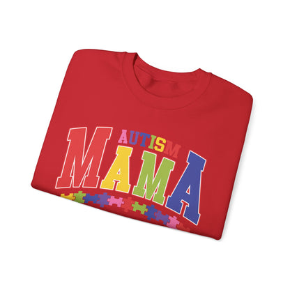 proudly autism mama Unisex Heavy Blend™ Crewneck Sweatshirt