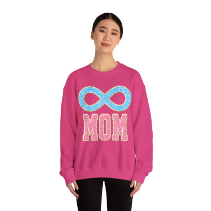 mom blue infinity Unisex Heavy Blend™ Crewneck Sweatshirt