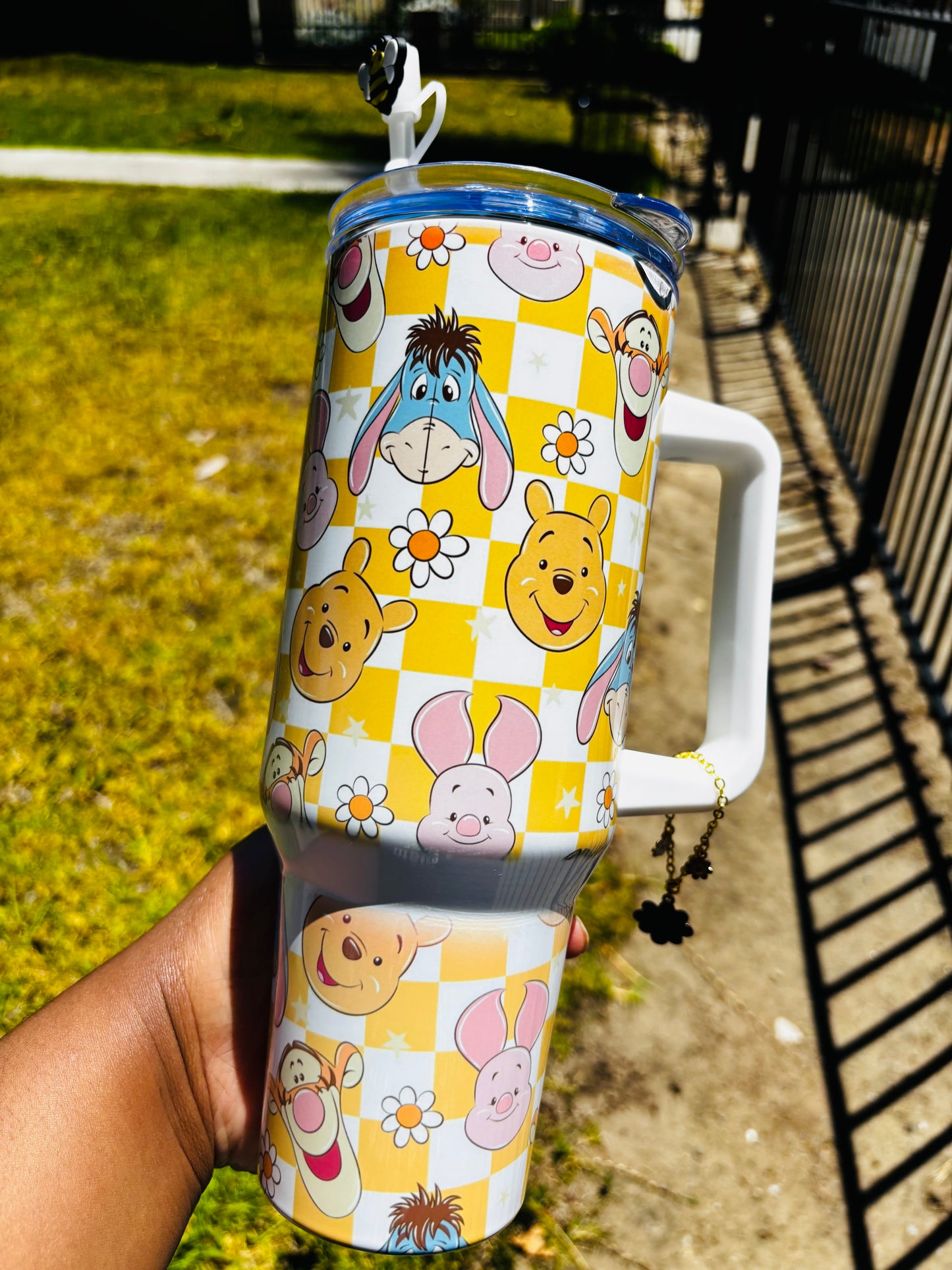 Yellow Pooh and friends 40oz tumbler