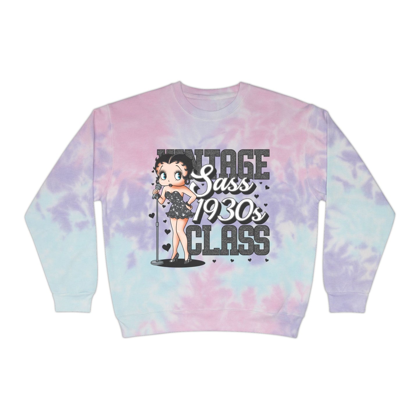 Vintage 1930s Betty Boop Tie-Dye Sweatshirt for Sass Lovers