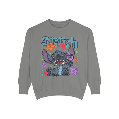 Stitch lace floral Graphic Sweatshirt