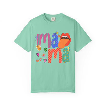 Mama Graphic T-Shirt — Colorful Retro Pop Art Design