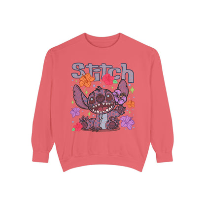 Stitch lace floral Graphic Sweatshirt