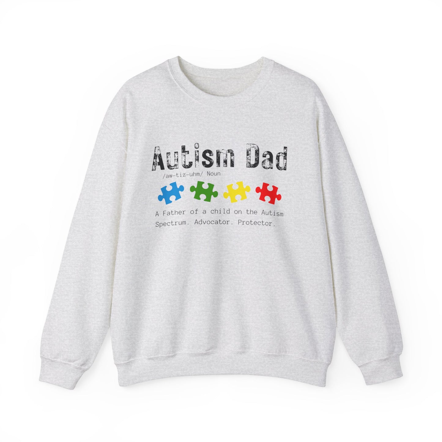 define autism dad Unisex Heavy Blend™ Crewneck Sweatshirt