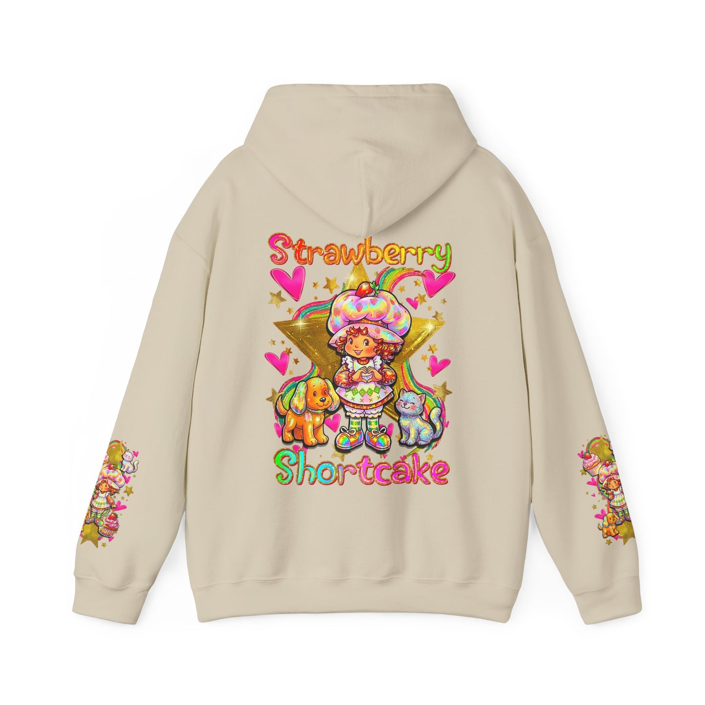 Strawberry Shortcake Hoodie — Cute Retro Cartoon Hooded Sweatshirt
