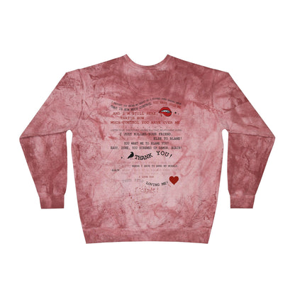 Delena toxic love club Tie-Dye Crewneck Sweatshirt