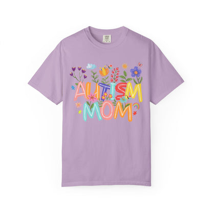 Autism Mom Floral T-Shirt, Gift for Autism Awareness, Supportive Apparel