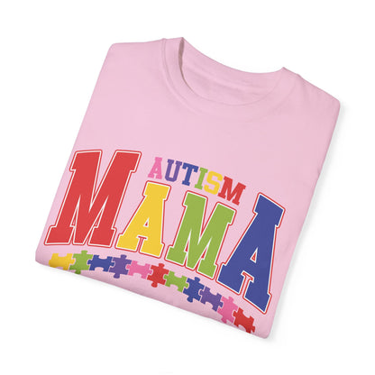 proudly autism mama Unisex Garment-Dyed T-shirt