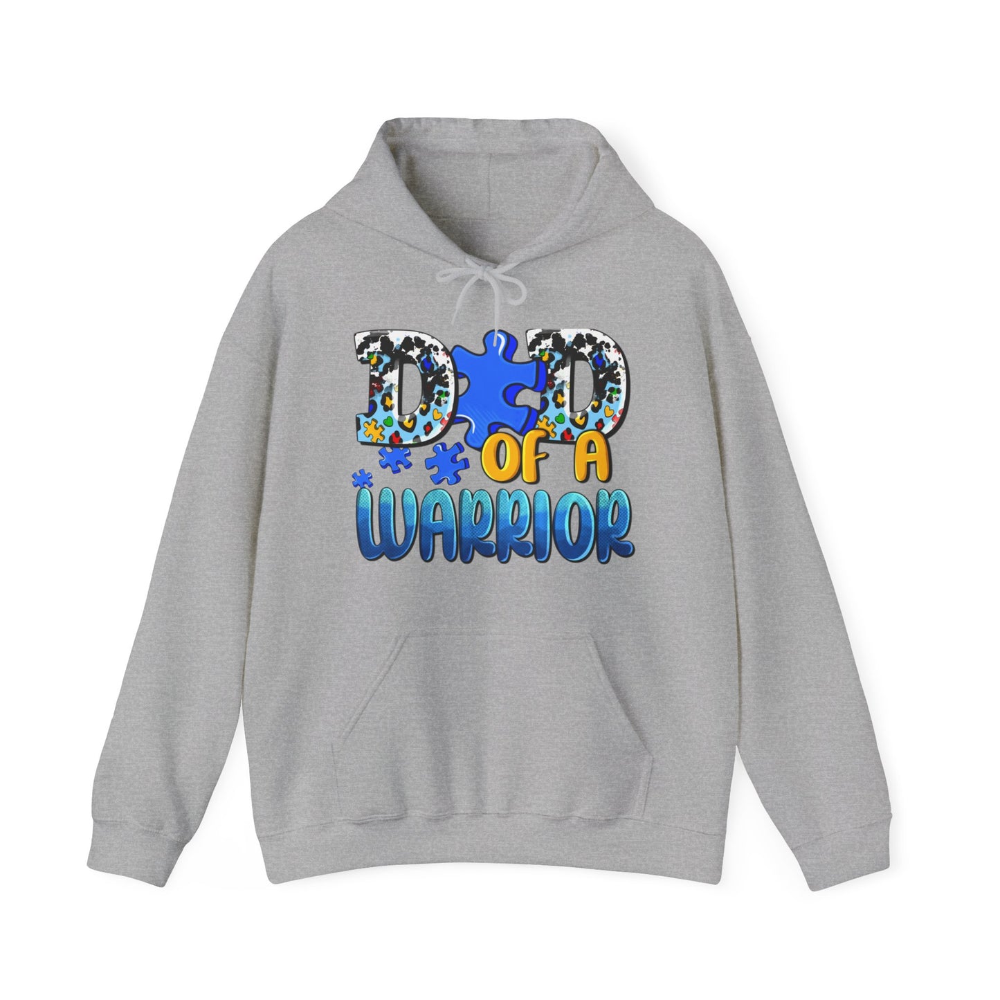 dad of a warrior Unisex Heavy Blend™ Hooded Sweatshirt