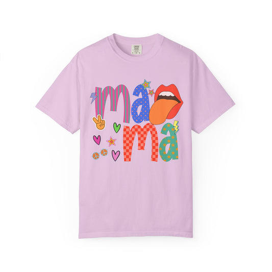Mama Graphic T-Shirt — Colorful Retro Pop Art Design
