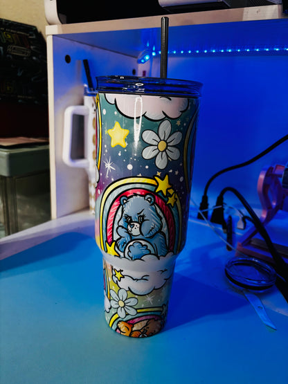 Colorful rainbow bears 40oz tumbler