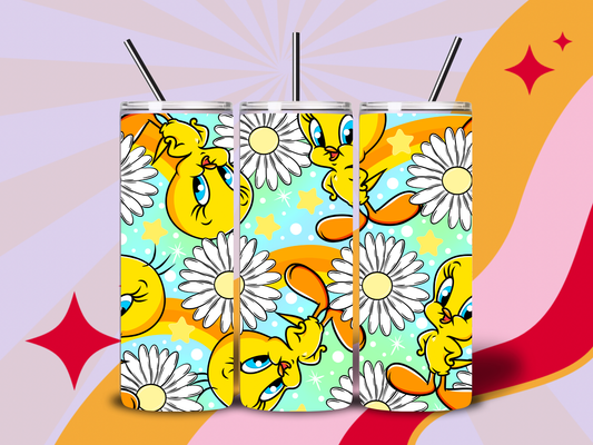 Cute yellow bird 20oz tumbler