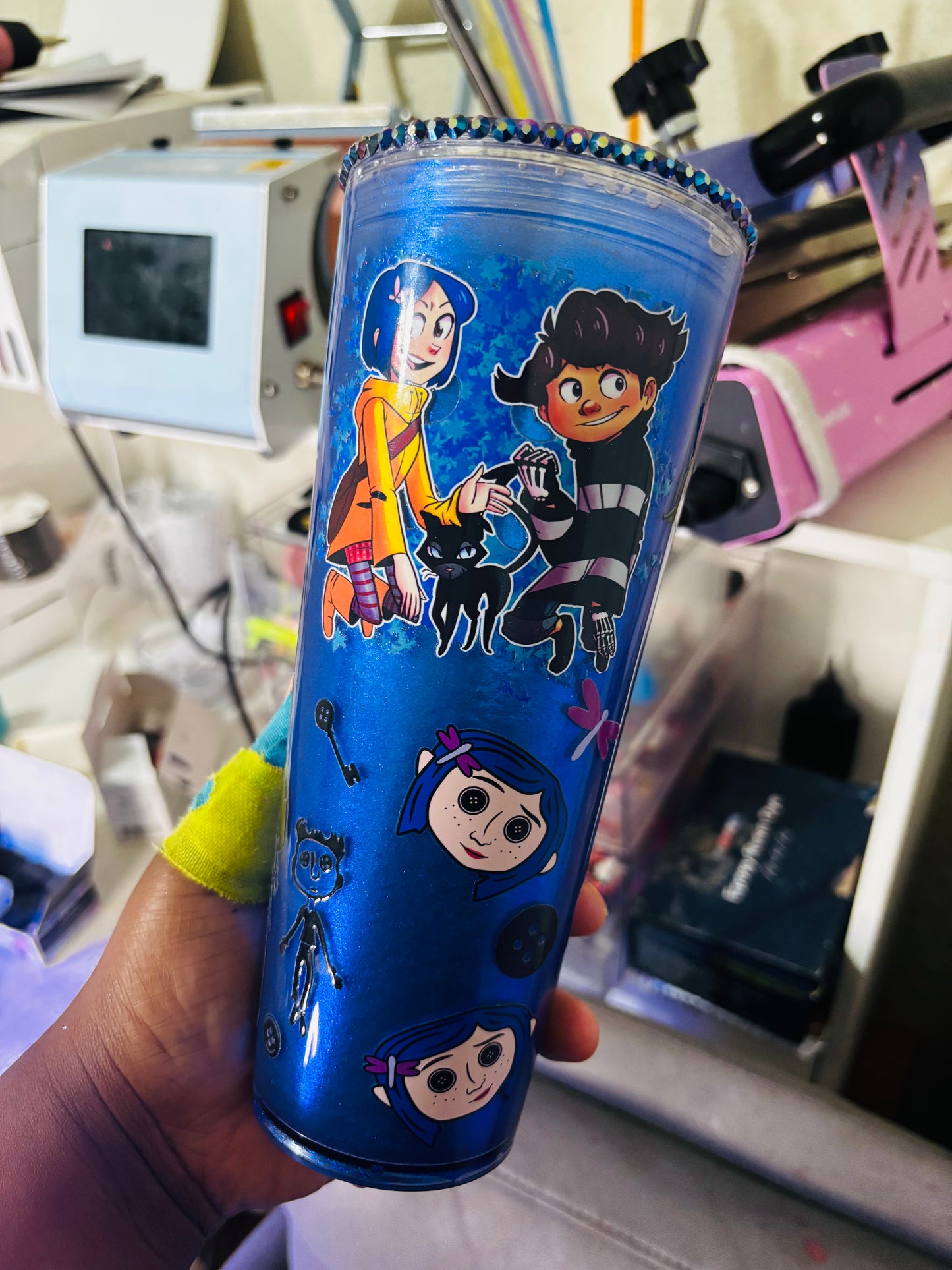 Coraline 24oz acrylic tumbler