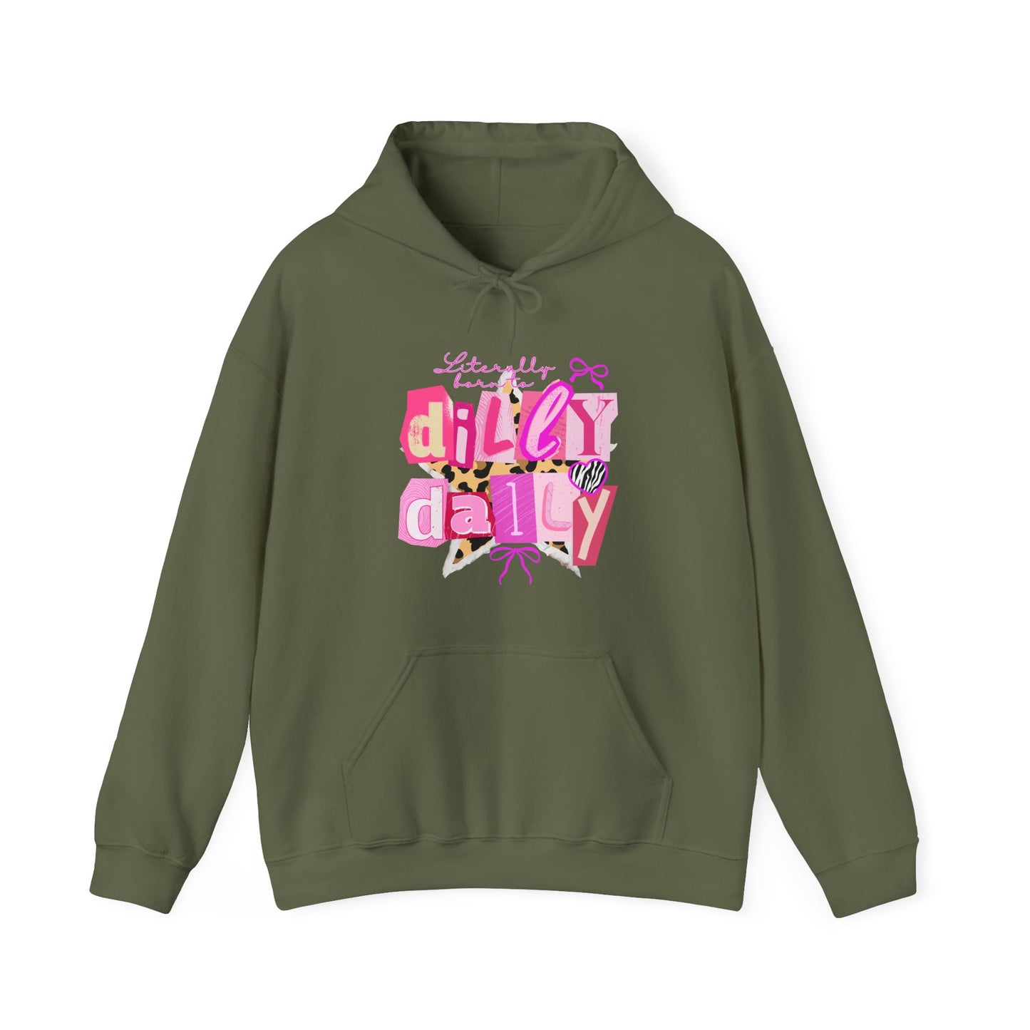 “Daily Gal” Pink Retro Hoodie – Cute Aesthetic Graphic Sweatshirt