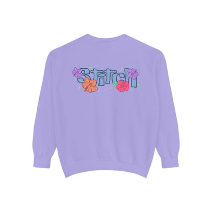 Stitch lace floral Graphic Sweatshirt