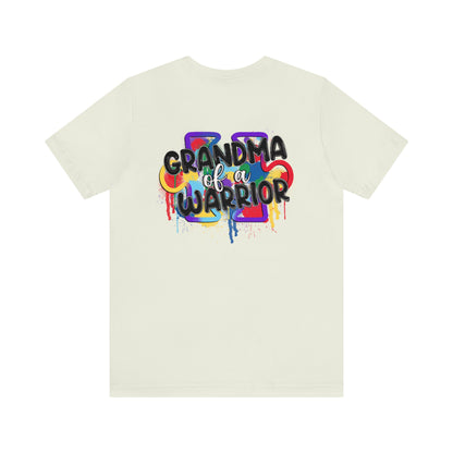 grandma of a warrior Unisex Jersey Short Sleeve Tee