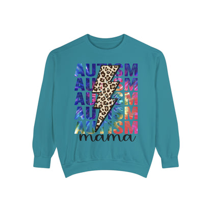 Autism Mom Unisex Garment-Dyed Sweatshirt