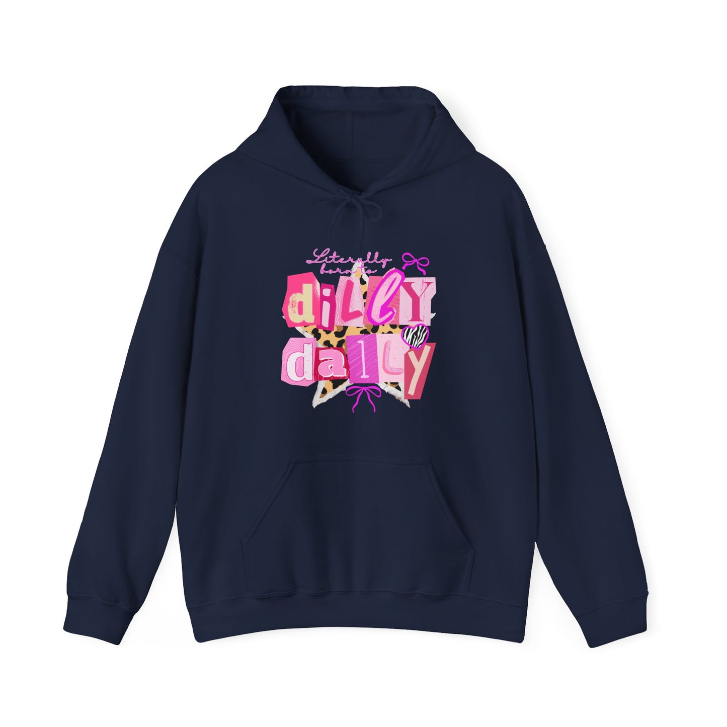 “Daily Gal” Pink Retro Hoodie – Cute Aesthetic Graphic Sweatshirt