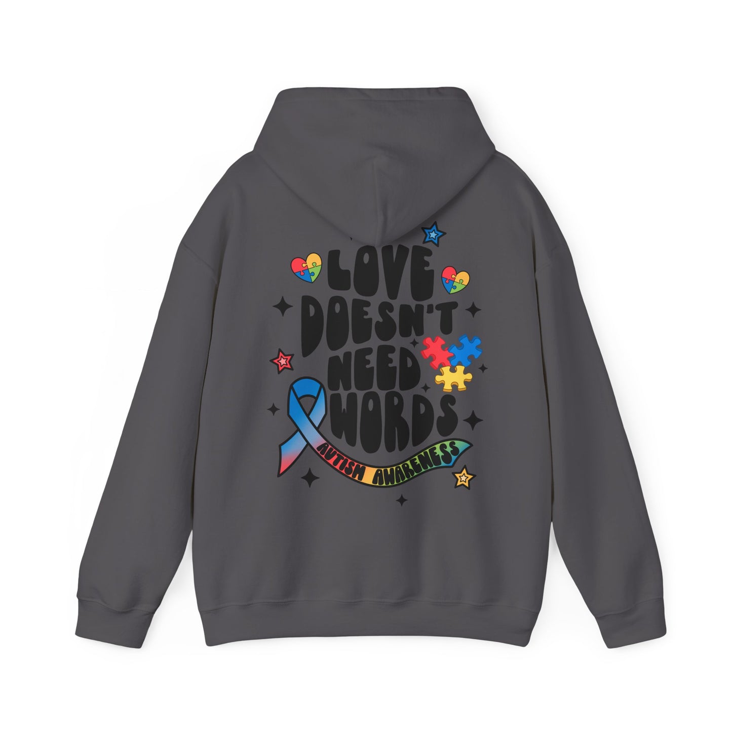 love doesn't need words Unisex Heavy Blend™ Hooded Sweatshirt