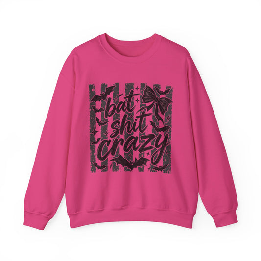 Bat shit crazy Unisex Heavy Blend™ Crewneck Sweatshirt