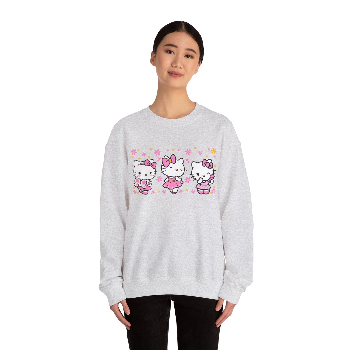 Hello Kitty Trio Pink Ballerina Crewneck Sweatshirt